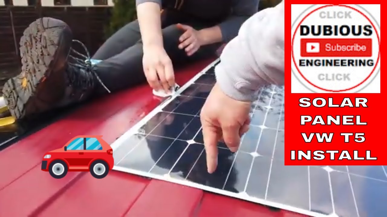 DuB-EnG: Установка гибкой солнечной панели на кемпер T5, установка контроллера заряда и аккумулятора