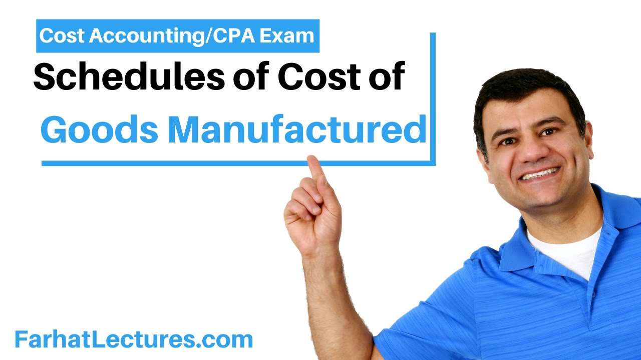 Schedules of Cost of Goods Manufactured |  Cost of Goods Sold | Cost Accounting | CPA Exam BAR | CMA