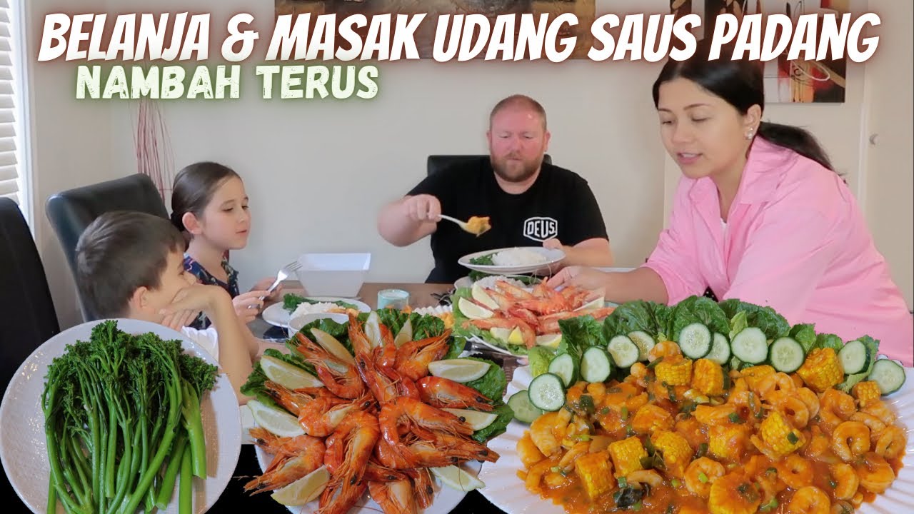 MASAKIN SUAMI UDANG SAUS PADANG | BELANJA MINGGUAN