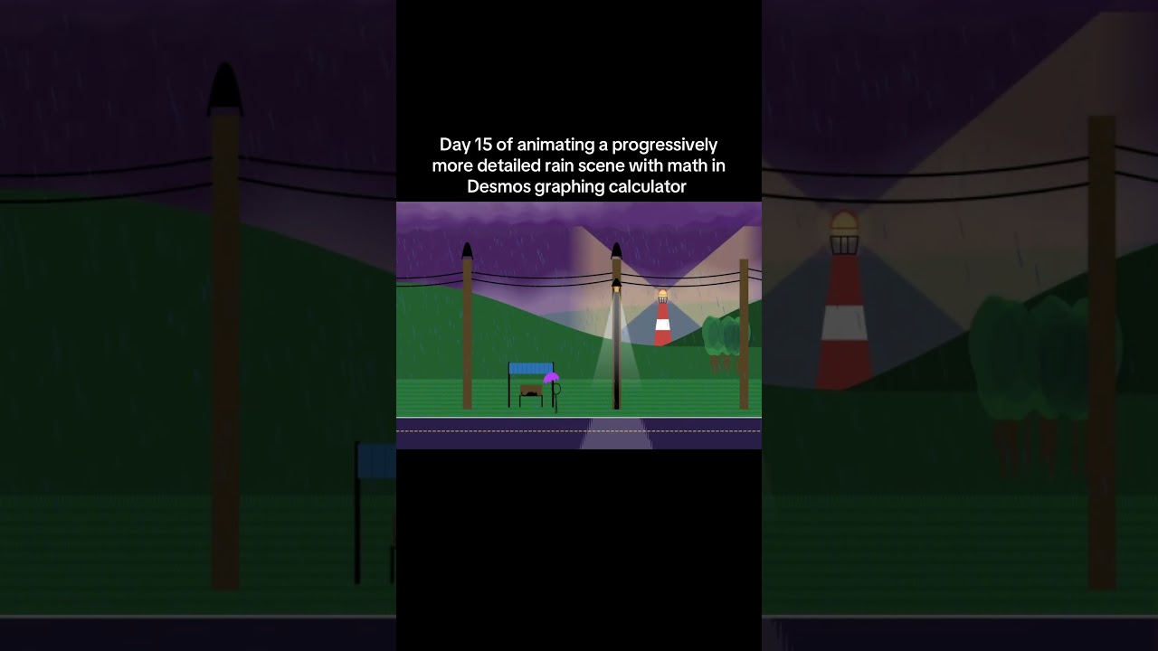 Day 15 rain scene update&mdash;more realistic rain #art #animation
