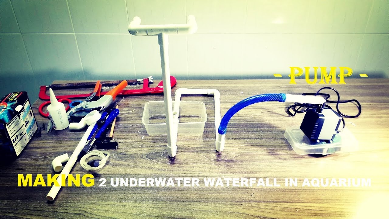 How to Make 2 Underwater waterfall in Aquarium (DIY detail)