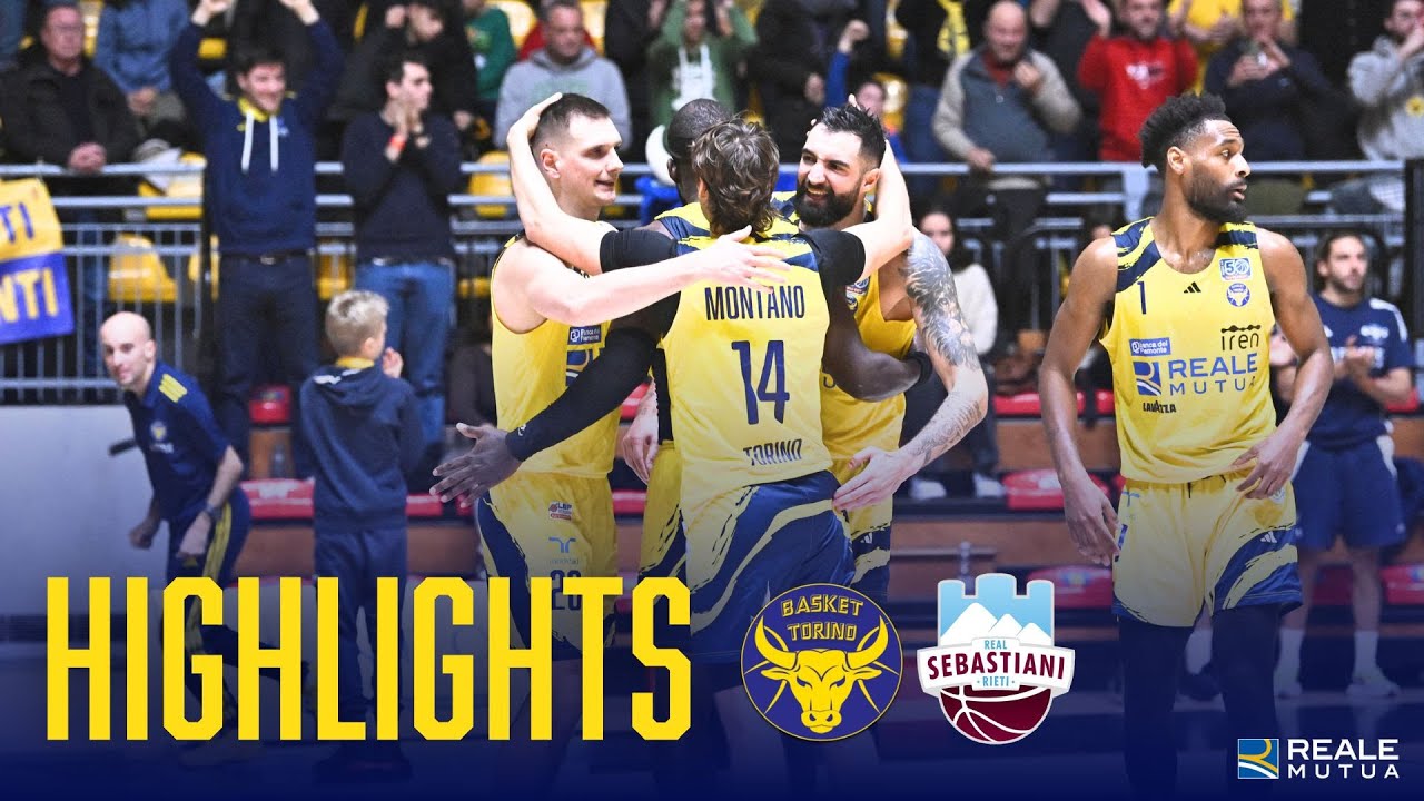 Highlights: Reale Mutua Torino vs Real Sebastiani Rieti 74-69 | Regular Season | 14^ Giornata
