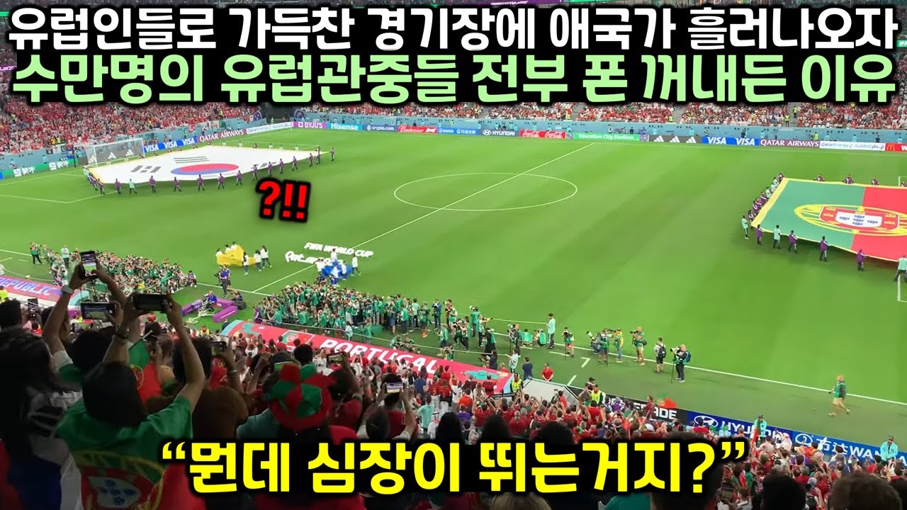 유럽인들로 가득찬 경기장에 애국가 흘러나오자 수만명의 유럽관중들 전부 폰 꺼내든 이유