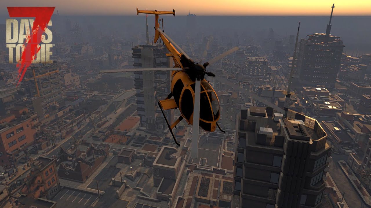 Flying over New York Undead One 🏬 7 Days To Die Gameplay PC