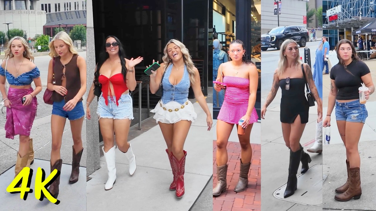 Nashville TN & Broadway Walking Tour | FULL 2HR in 4K