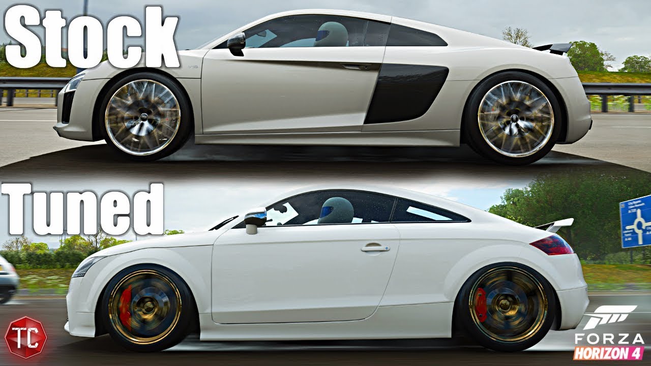 Forza Horizon 4: Stock vs Tuned! Audi R8 V10 vs Audi TTRS