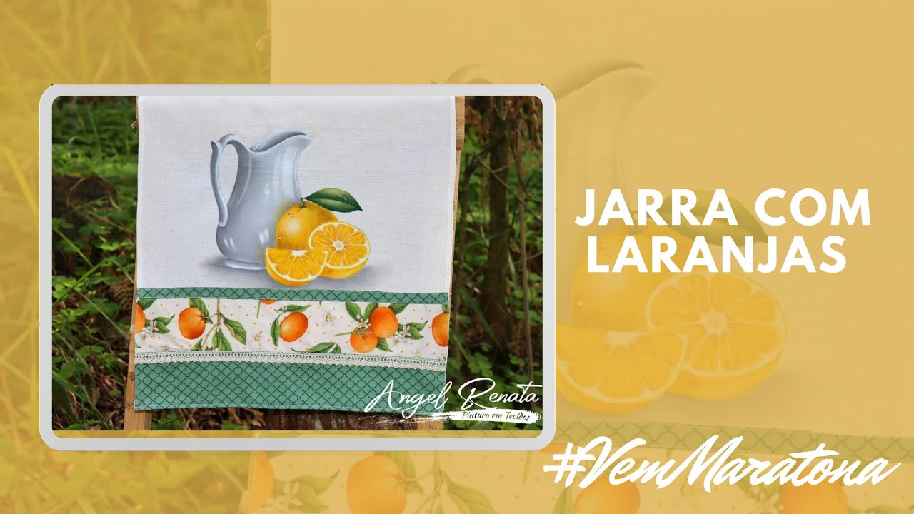 Pintura Em Tecido  - Jarra Com Laranjas