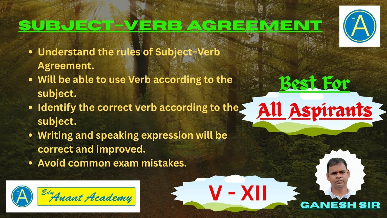 Subject - Verb Agreement (English Grammar) Rules, Examples & Practice, Master Subject–Verb Agreement