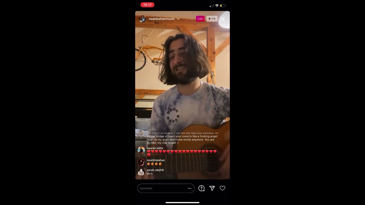 noah kahan’s instagram live 11/30/2020