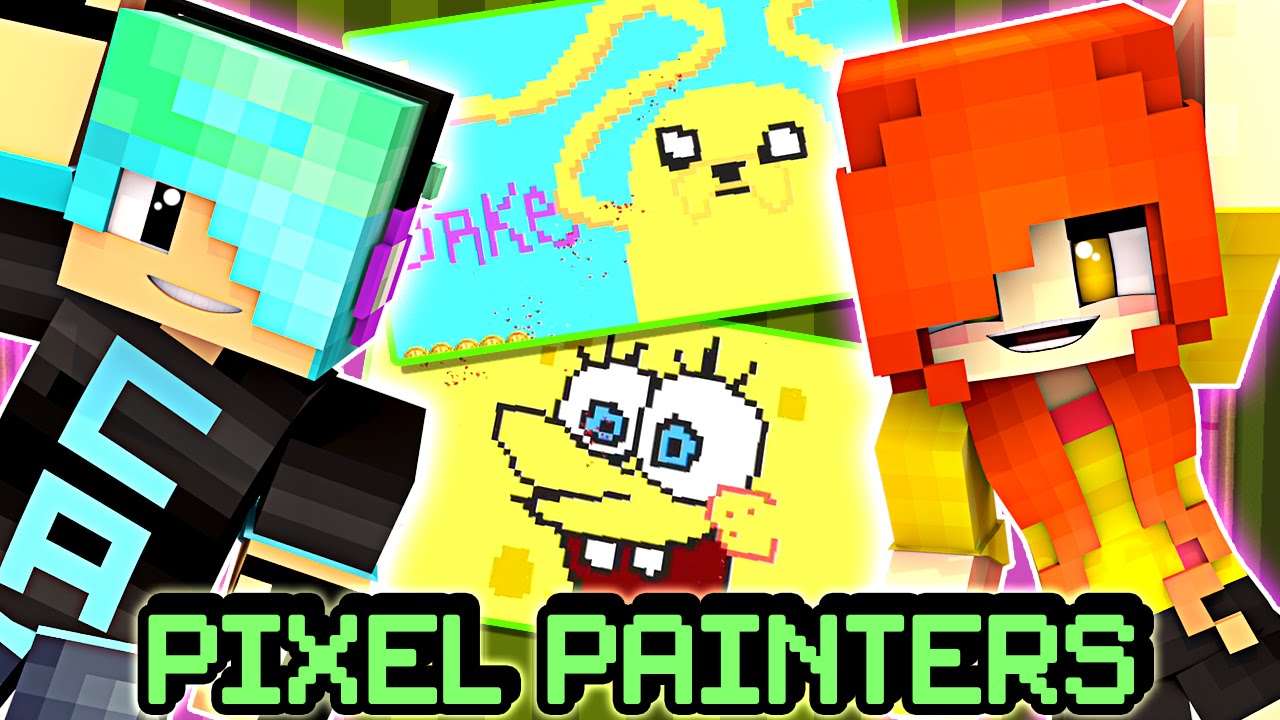 Pixel Painters Colored Cartoon!! - DOLLASTIC PLAYS with GamerChad - Minecraft Mini Game