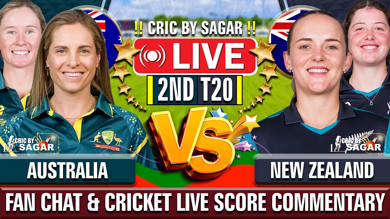 Australia W vs New Zealand W 2nd T20 | Fan Chat Live Score Commentary | 20 Oct 2026