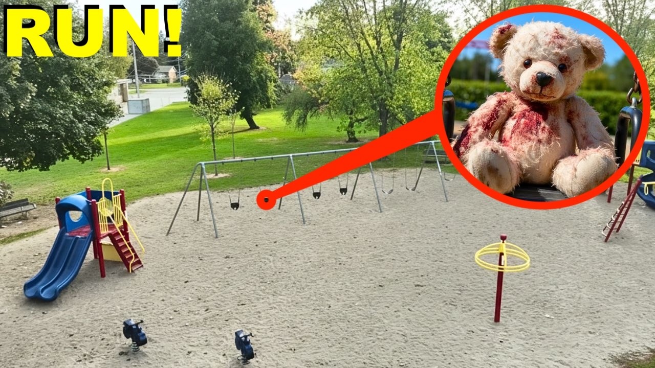 If you see this BLOODY TEDDY BEAR at the PLAYGROUND, RUN away FAST!! *CREEPY*