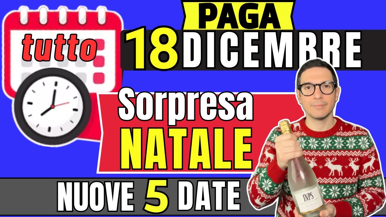 PAGAMENTI INPS 18 DICEMBRE ⚡ ANTICIPI NATALE ASSEGNO DI INCLUSIONE ASSEGNO UNICO PENSIONI SFL NASPI