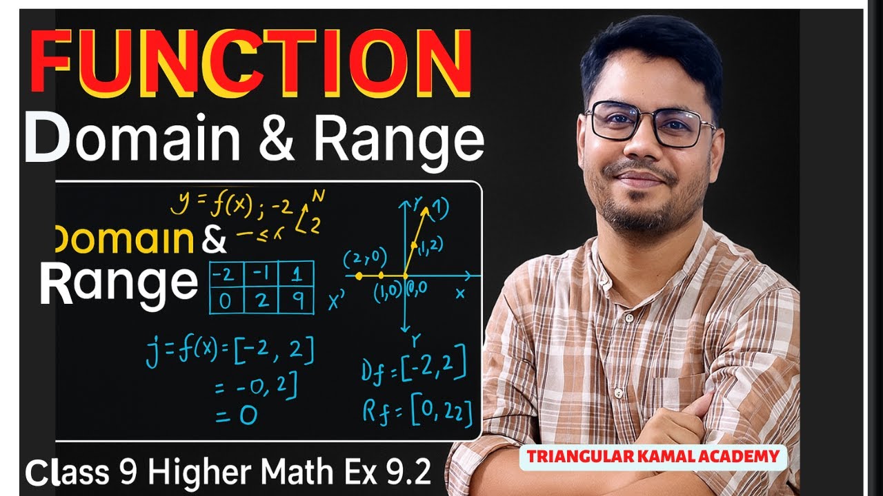 Class 9-10 Higher Math Ex 9.2 || SSC Higher Math || Domain and Range of a Function