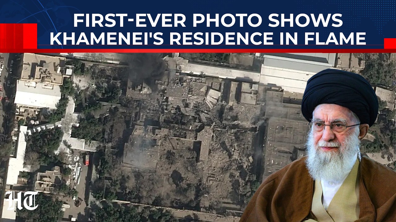 Iran Under Attack: Rare Satellite Image Reveal Khamenei's Compound, Black Smoke, Collapsed Palaces