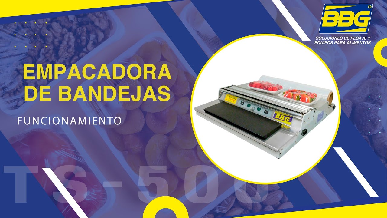 ¿Cómo envasar comida en bandejas? Empacadora de bandejas Ref: TS-500 - BBG