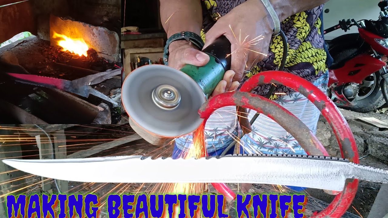 MAKING 12 INCHES BLADE MADE FROM SPRING METAL