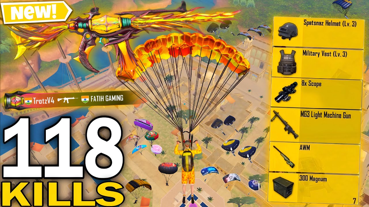 118 KILLS!😍 NEW BEST LOOT GAMEPLAY in SKYHIGH SPECTACLE MODE 🔥 PUBG MOBILE - BGM