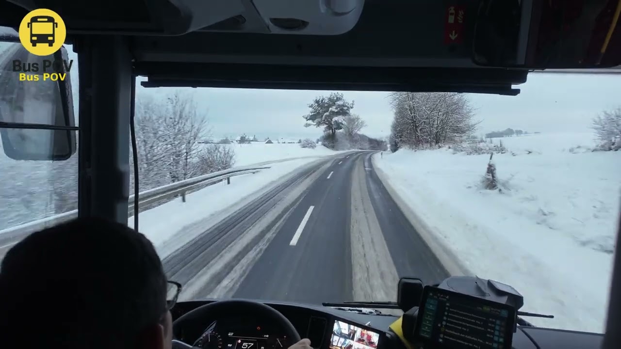 POV: Driving a Bus in Snow ❄️ | Germany Bus Driver Life