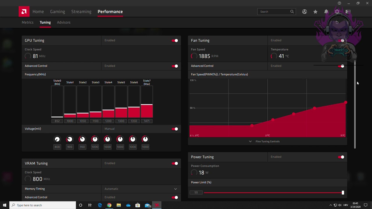 how to tune one vega 56 or 64 card with overclocking and undervolting [ oc uv ] and save 25% power!