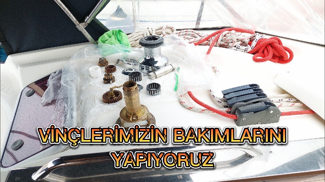 YELKENLİ TEKNEMİZİN VİNÇ BAKIMLARINI YAPIYORUZ