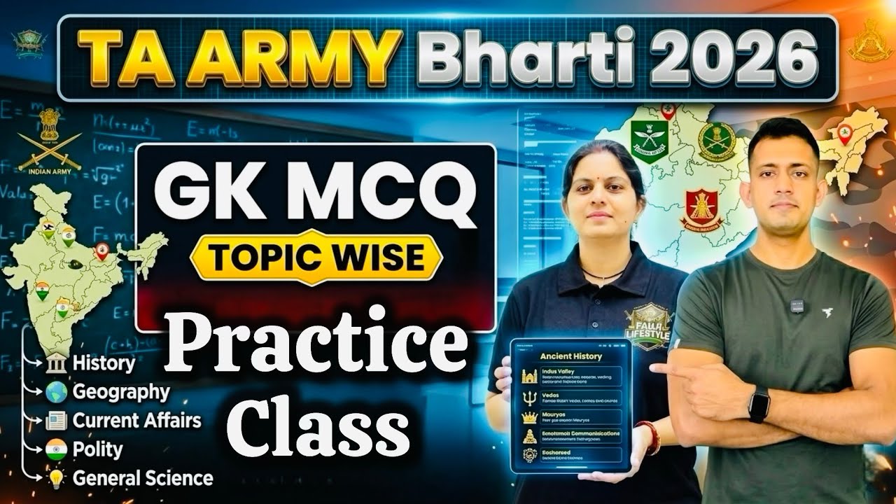 TA ARMY Bharti 2026 GK MCQ Practice Class 
