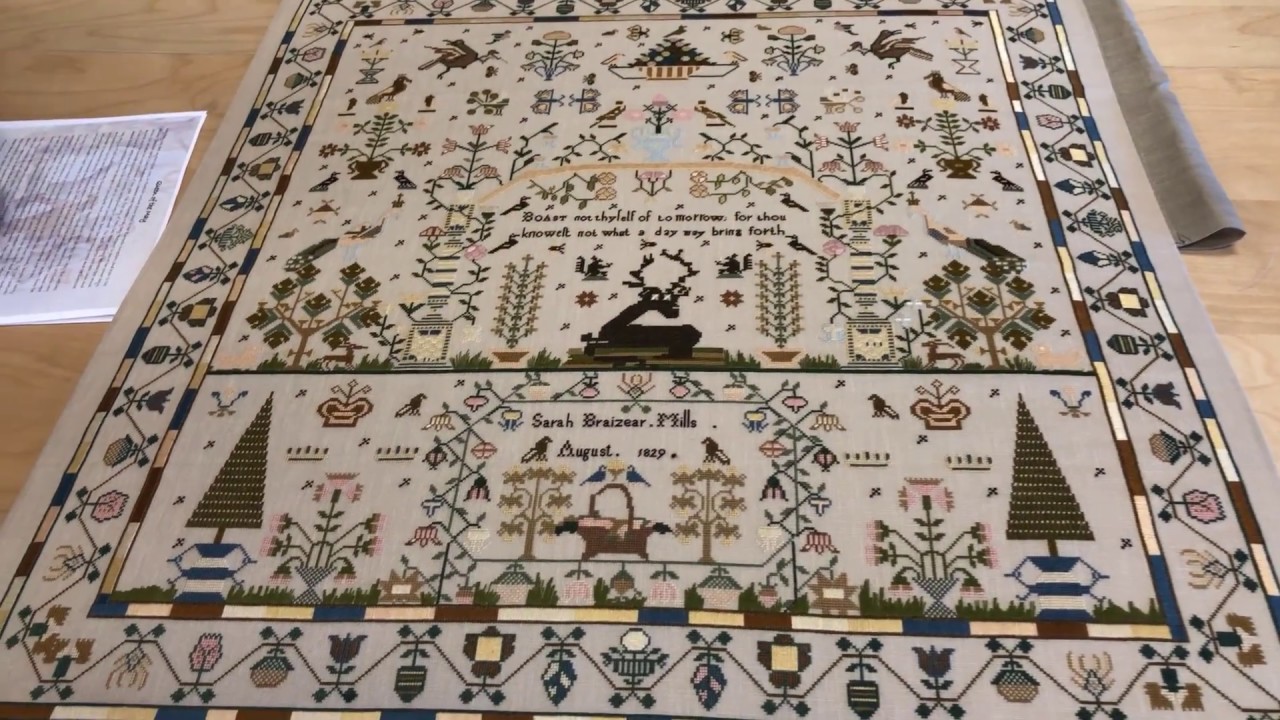 Fiber Talk and Jean Lea Tour the Sarah Braizear 1829 Sampler