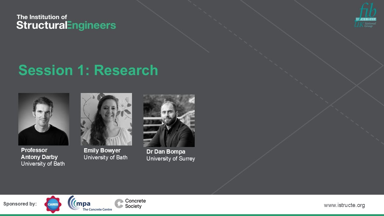 fibUK: Developments in structural concrete conference 2025 -  Session 1: research