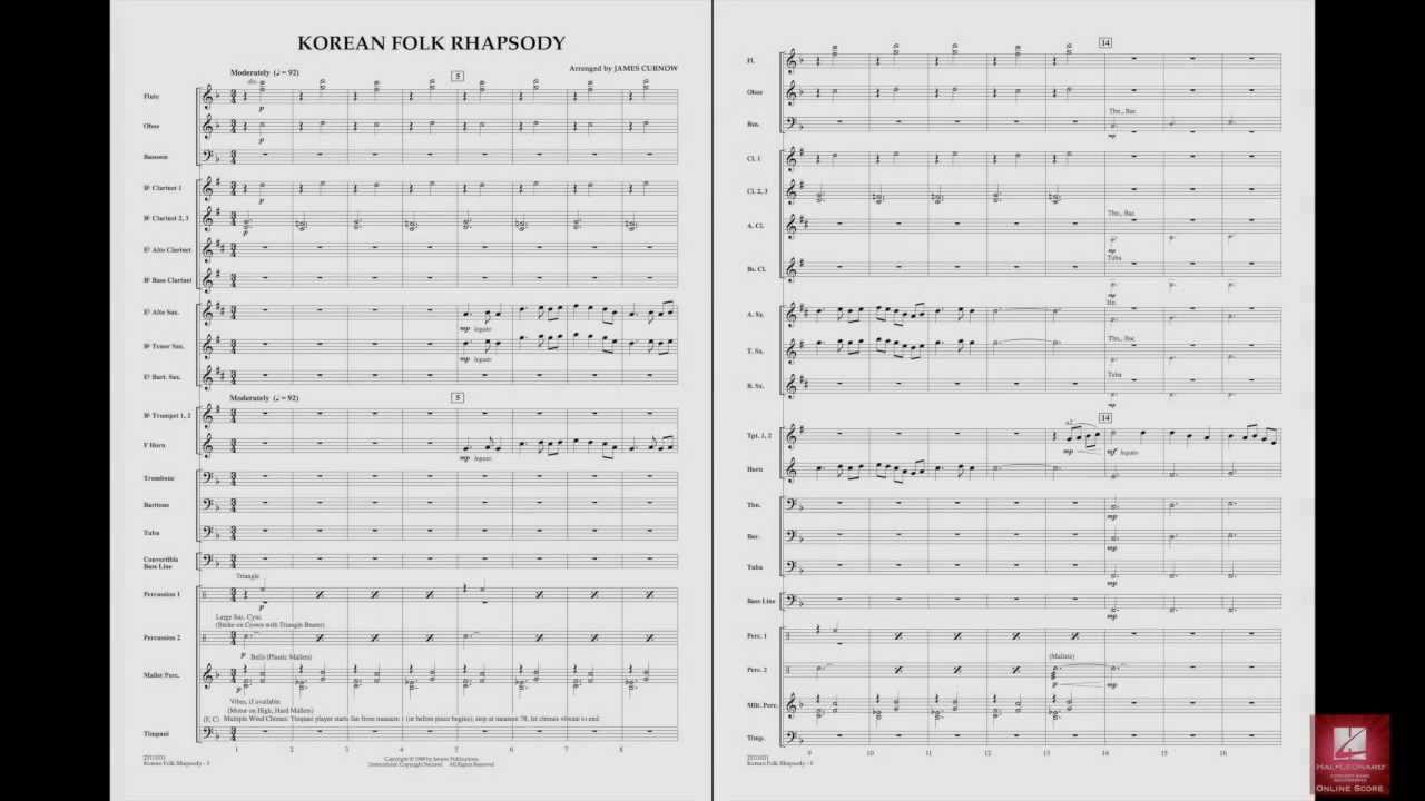 Korean Folk Rhapsody arranged by James Curnow