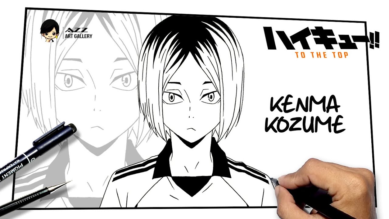 How to draw Kenma Kozume from Haikyuu to the top