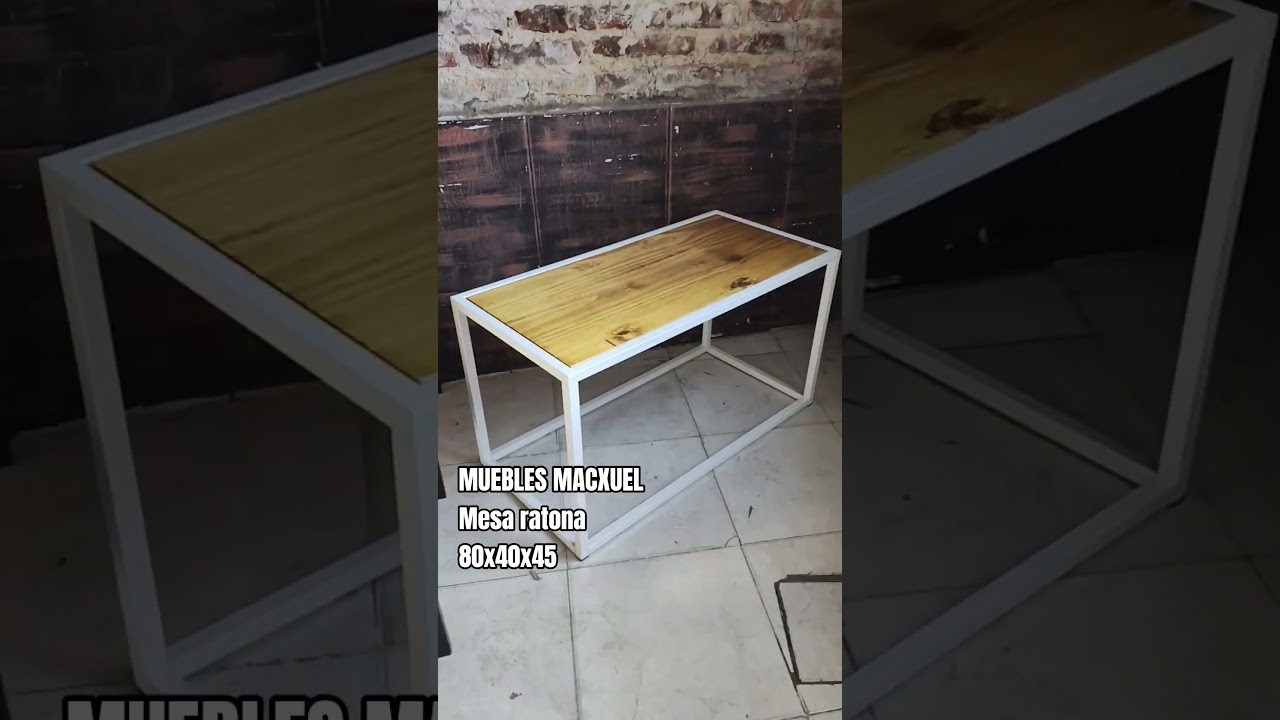 mesa ratona arrime comedor hierro madera metal estructural #muebles #mesa #industrial