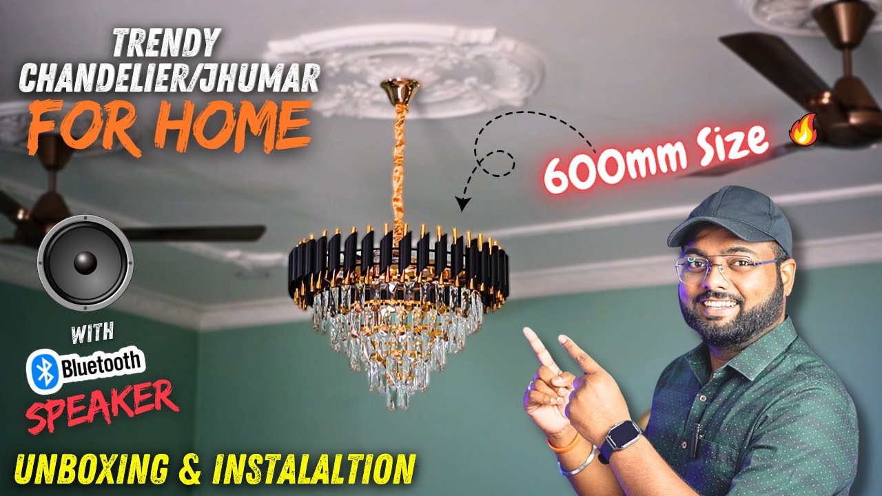 Best Trendy Multicolor Chandelier For Home 😍| Unboxing and Installation ⚡| 2025 🔥