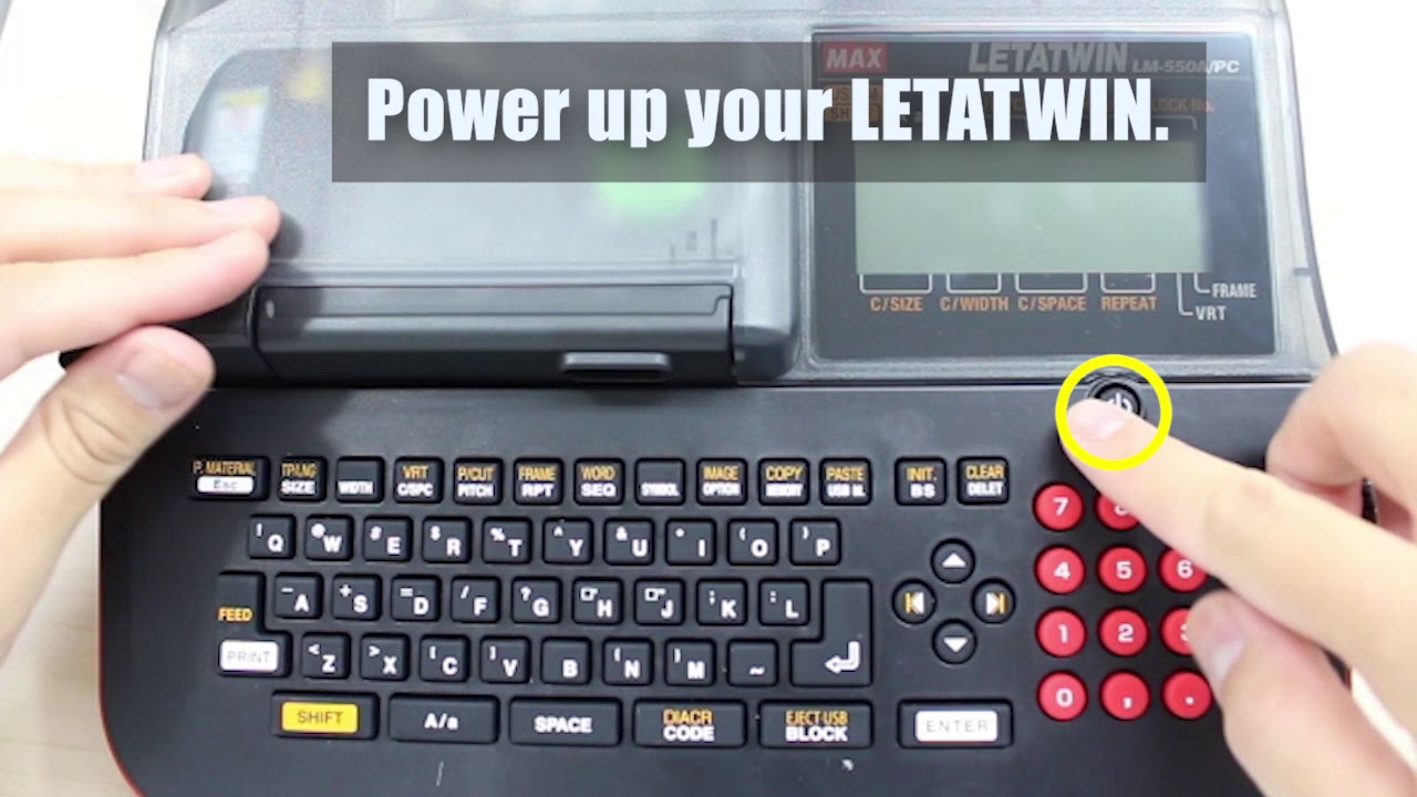MAX Letatwin LM-550A - SETTING THE TAPE CASSETTE