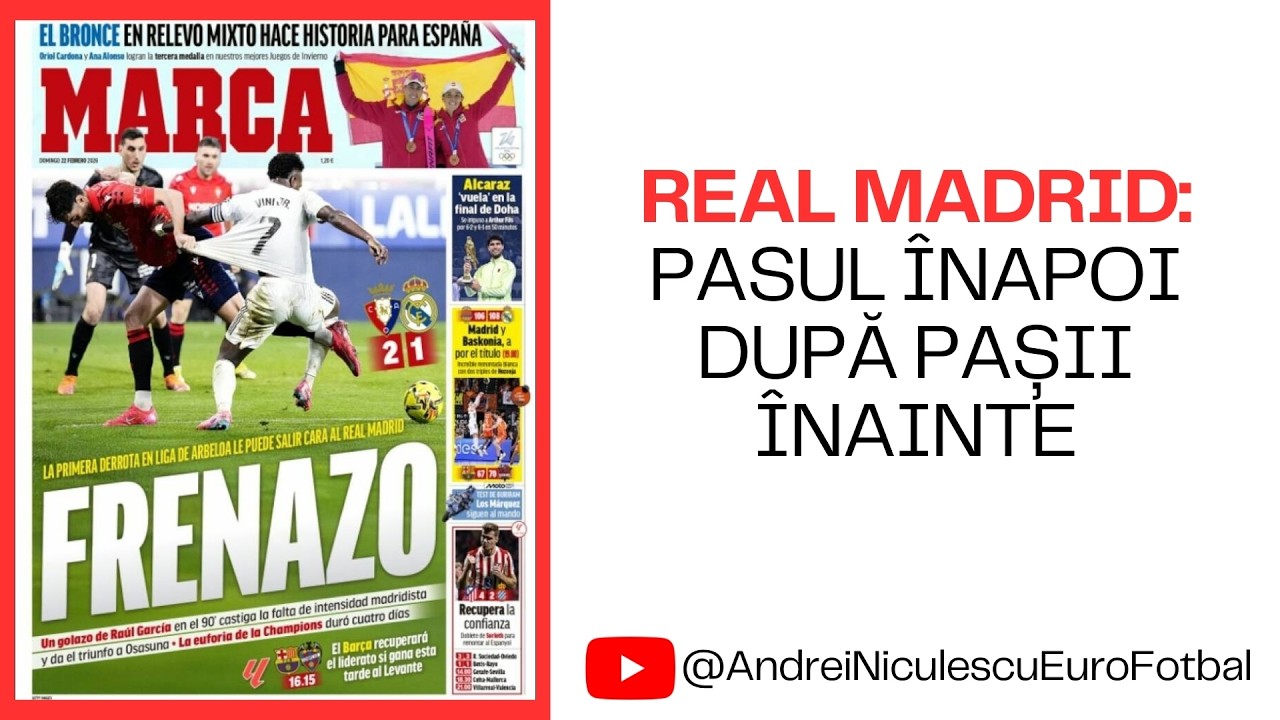 REAL MADRID: PASUL ÎNAPOI DUPĂ PAȘII ÎNAINTE