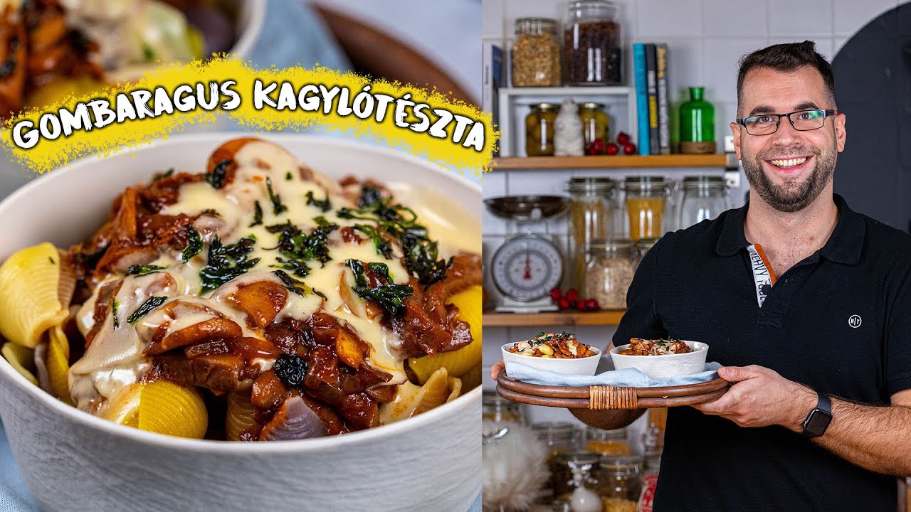 Gombaragus kagylótészta SAJTSZÓSSZAL 🧀🍄🧀🍄🧀