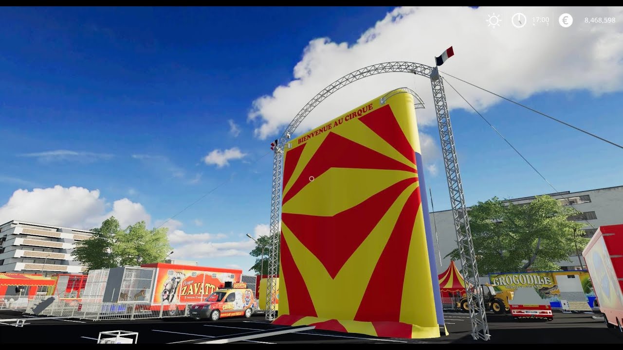 [cirque fs19] Comme promis, la vidéo du montage du chapiteau avec les nouvelles animations,  ☺️