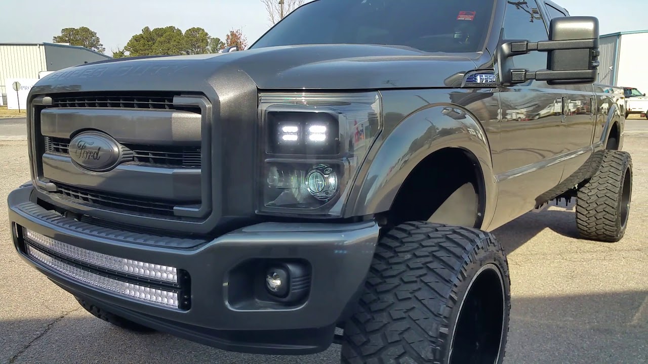 Lifted  2016 Ford F-250 Superduty. King Coilovers. McGaughy Lift. American Force Wheels. Nitto Tires