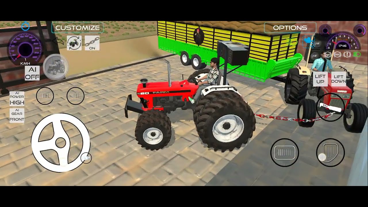 Two tractor trolley stuck full modified tractor pulling trolley 