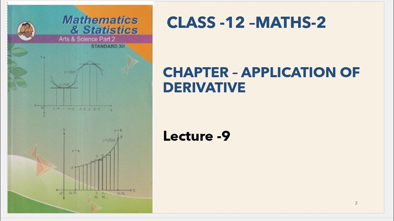 Class 12 th | Maths2 | Chapter 2| AOD | Lect 9 | Maharashtra Board |HSC