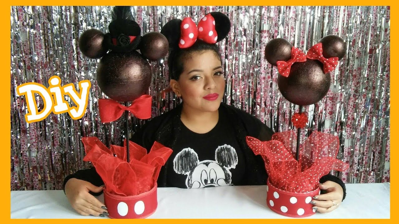 Centro de Mesa de Minnie y Mickey Mouse | DIY Minnie Mouse & Mickey Mouse Centerpieces