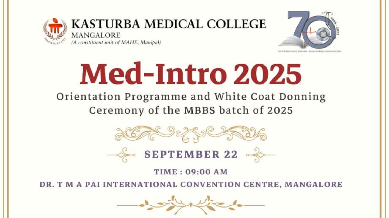 MED-INTRO 2025 | Orientation Programme & White Coat Donning Ceremony | MBBS batch of 2025