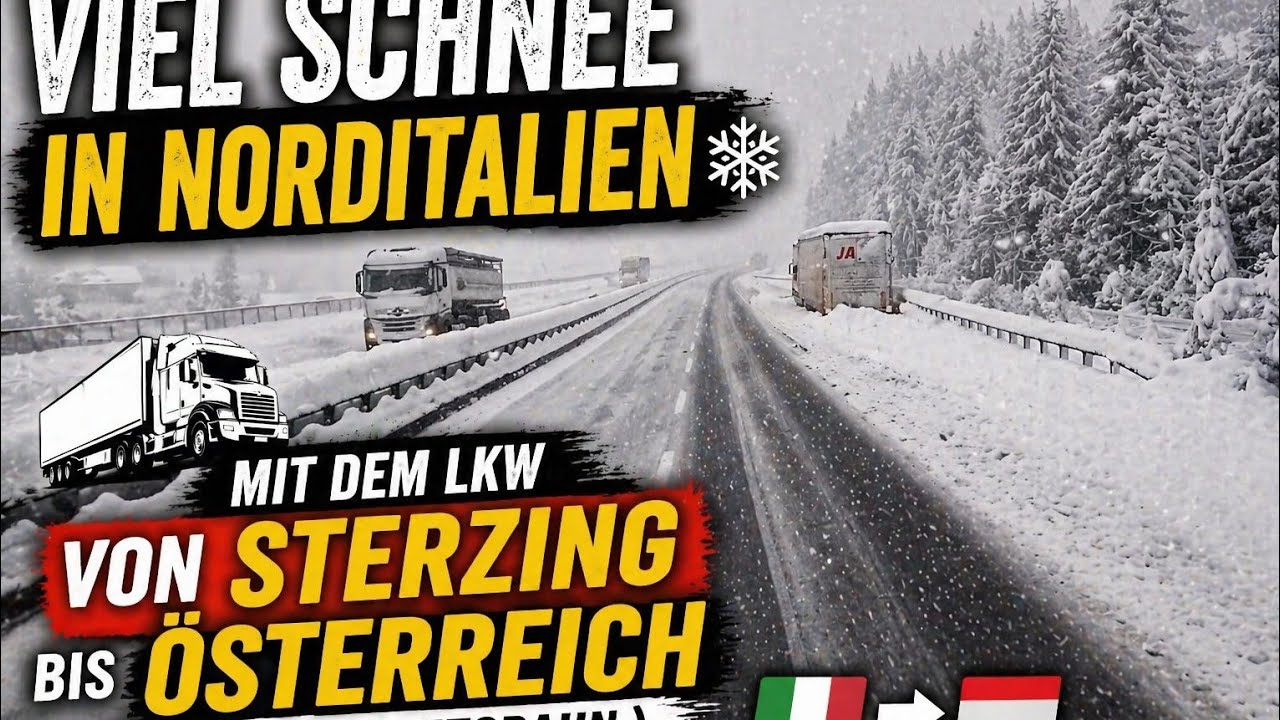Schneechaos in Norditalien 05.12.20 / Mit dem LKW von Sterzing bis Österreich ( Brennerautobahn)