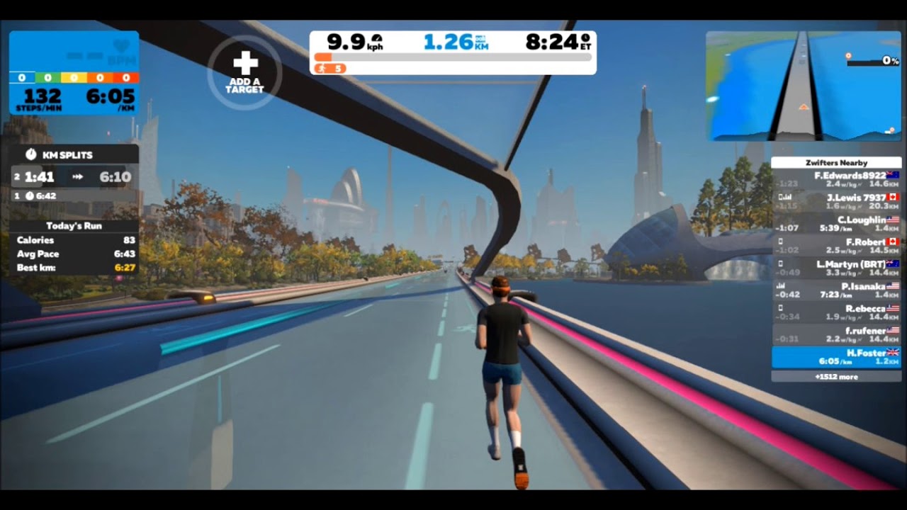 Virtual Run - Zwift App - Run 30 - New York - Central Park and Downtown Manhattan