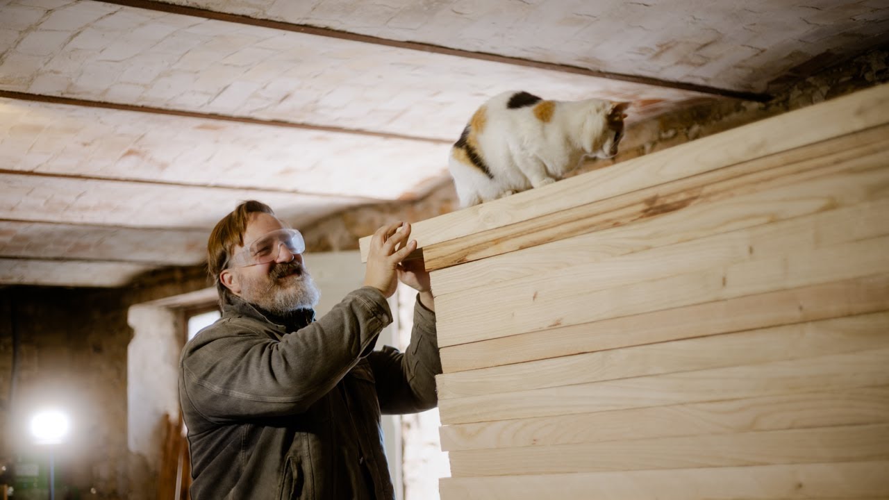 Cutting Shutter Wood & Restoring the Kitchen Fireplace #115
