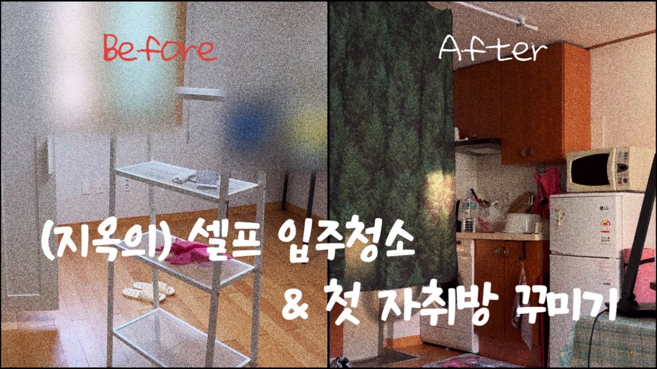 [자취방 이사 vlog] 셀프 이사, 셀프 입주청소.. 살림 훈련소 입소한 기분, 벌레 잡는 꿀팁부터 지옥의 청소까지