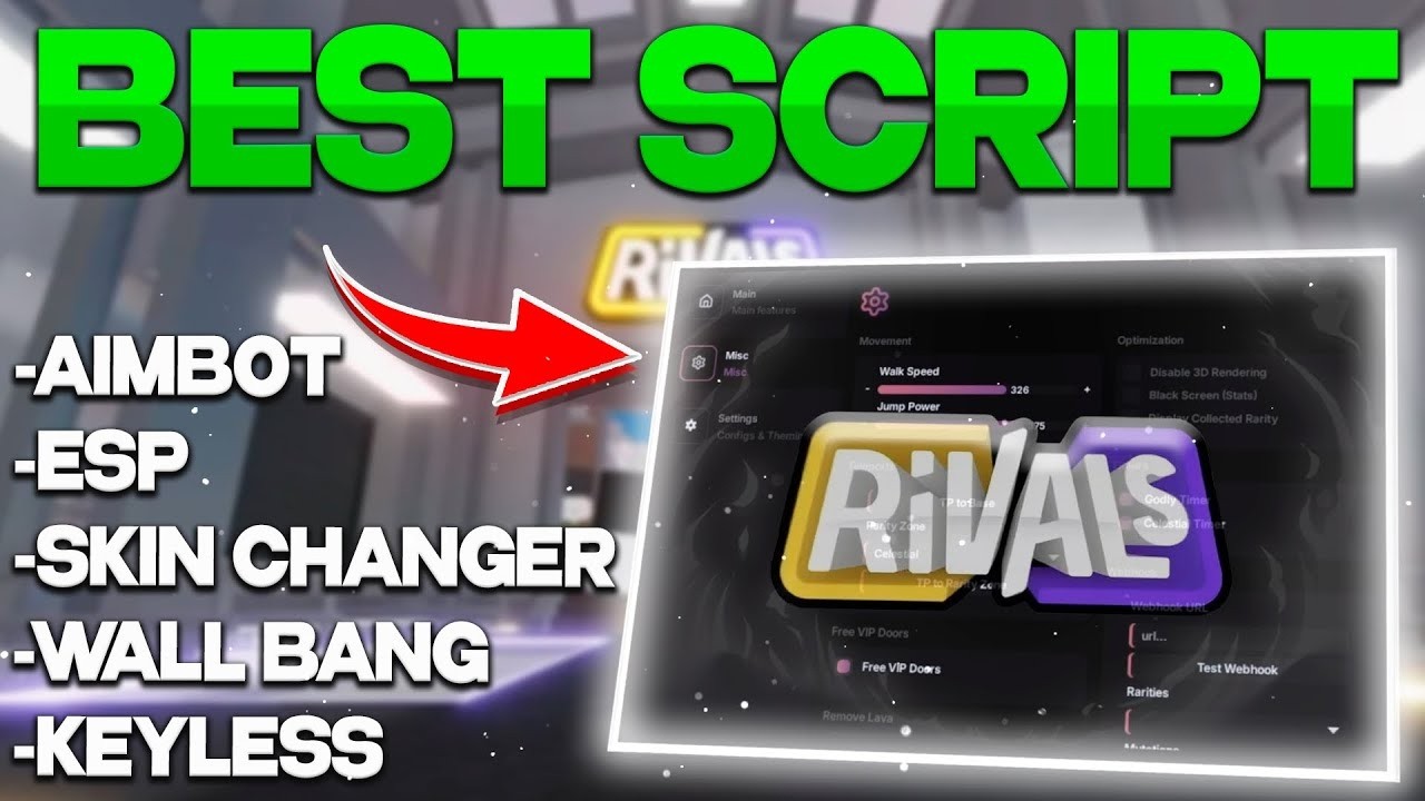 NO KEY - RIVALS Script - [ WALLBANG, SILENT AIM, ANTI AIM, RAGE BOT, ALL SKINS, SAFE FOR RANK, ESP ]