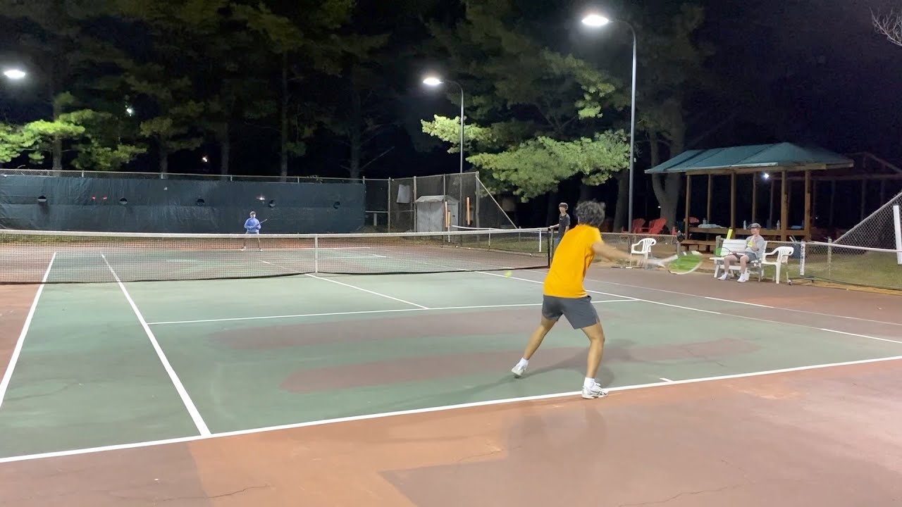 He (almost) got his first win at the Mitchell Frank Tennis Academy!