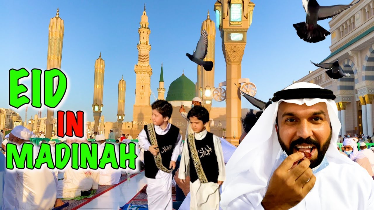 Madina Life EID UL FITR MASJID NABAWI & Chand  🌙  Night In Medina Eid Mubarak Live Saudi Arabia