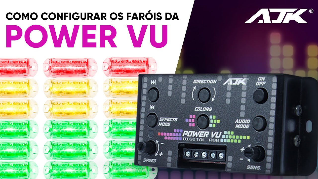 Como configurar os faróis na POWER VU?