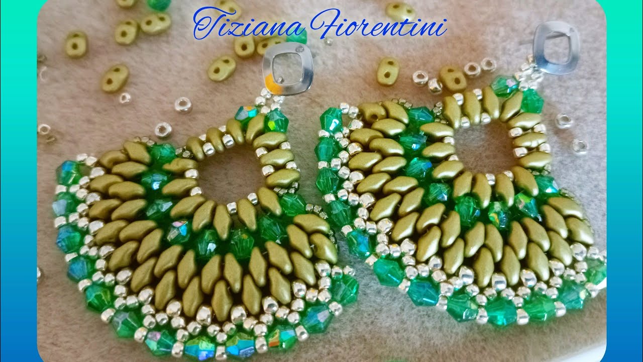 Tutorial Orecchini Maca con superduo e bicono da 4mm